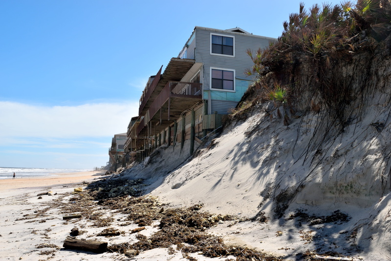 damage, coast, america, beach homes, sunlight, beach, architecture, no people, blue, nature, water, destruction, north beach, rock, 5K, landscape, united