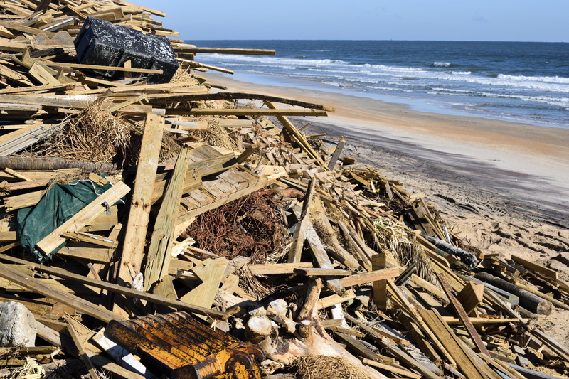 insurance, beach erosion, water, demolished, abandoned, transportation, no people, land, stacked, deterioration, usa, sand, hurricane matthew, sea, ruined