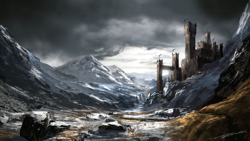 1080P, A Song of Ice and Fire, scenics - nature, black, beauty in nature, Dreadfort, House Bolton, nature, castle, sky, landscape, outdoors