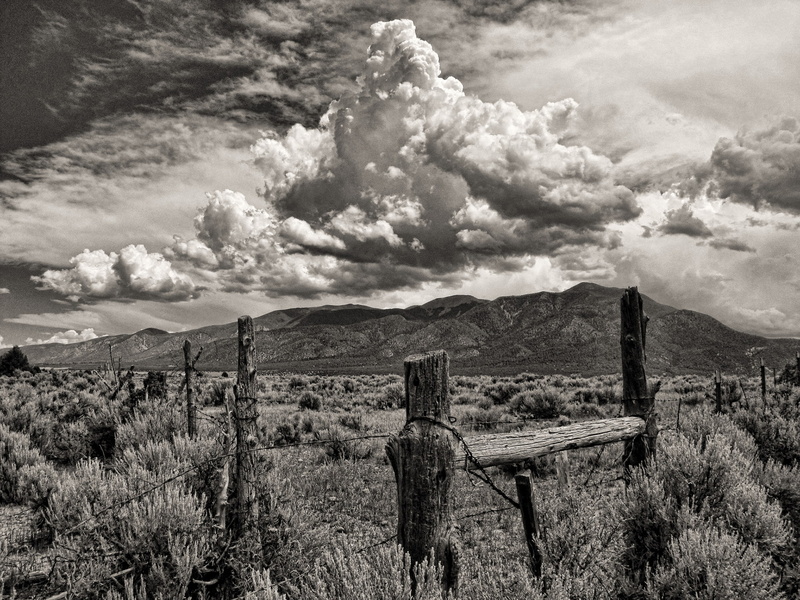 fence, barb, nature, bw, wire, hd, 1080P, landscape, clouds