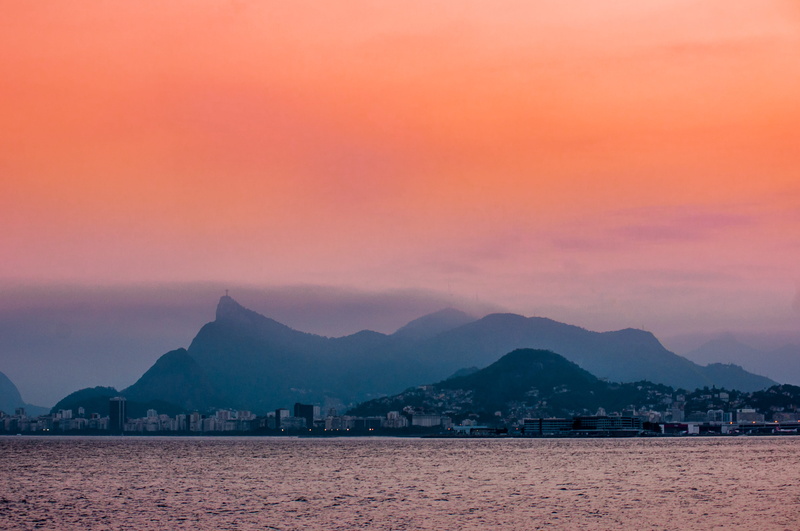 4K, dusk, sunset, sky, orange color, dramatic sky, dawn, nature, architecture, view, romantic sky, christ the redeemer, corcovado, no people, cloud - sky
