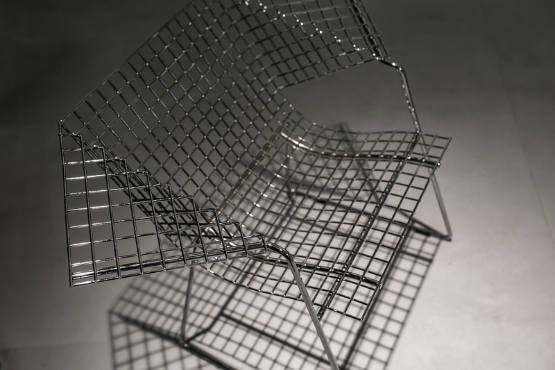 architecture, economy, business, design, built structure, industry, high angle view, no people, geometric shape, technology, pattern, chair, Metal wire