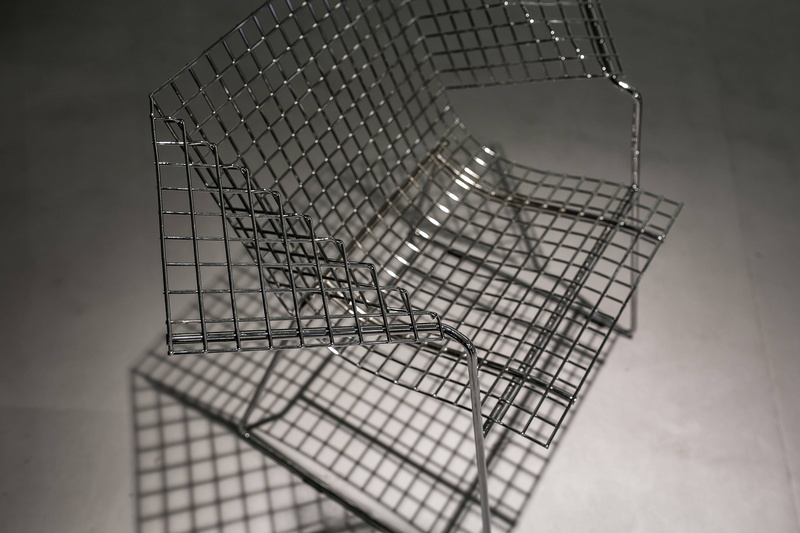 Metal wire, grid, built structure, architecture, no people, mesh, nature, directly below, close-up, pattern, single object, cage, day, design, wall - building feature
