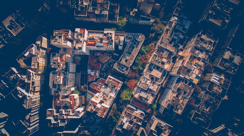 crowded, high angle view, apartment, building exterior, community, eye, nature, view, photo, tall - high, architecture, outdoors, city life, rise, 4K