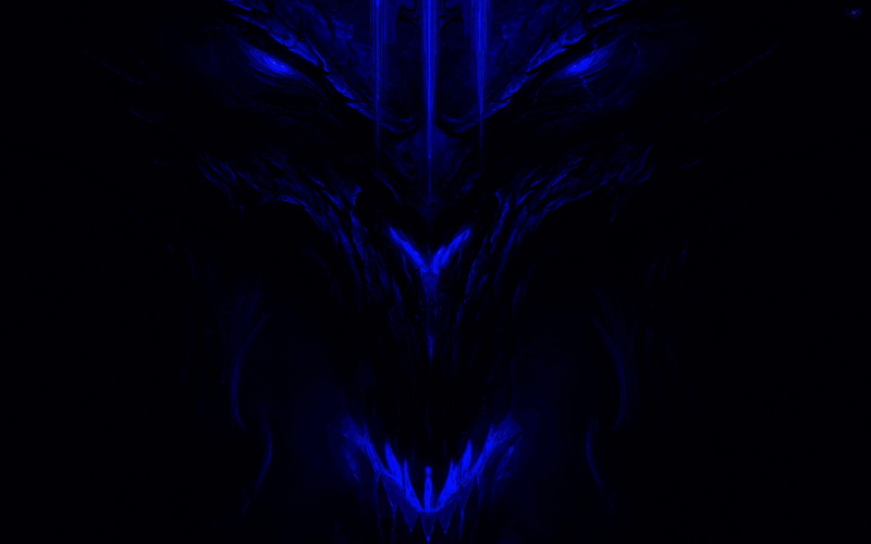 shadow, Blizzard Entertainment, Diablo, eyes, 2K, blue, Lord of Terror, Diablo III, Heroes Of The Storm, black, Evil, Dark