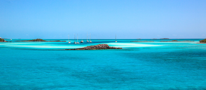 island, day, 5K, the bahamas, tropical climate, travel destinations, beauty in nature, no people, sea, nautical vessel, exumas, summer, yacht, islands