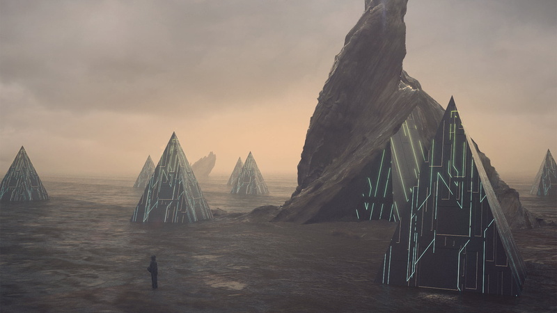 outdoors, science fiction, tranquility, travel destinations, structure, Beacon, land, built structure, sky, alone, no people, tranquil scene, sea, stone