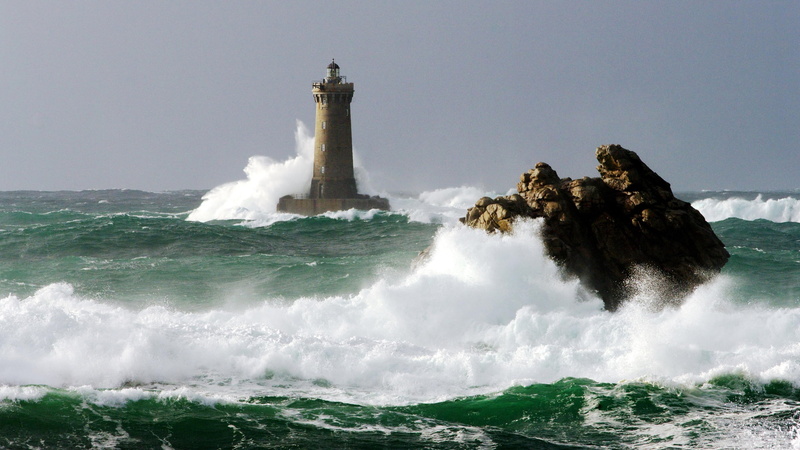 scenics, atlantic Ocean, building exterior, lighthouse, portugal, rock, nature, day, storm, outdoors, danger, surf, architecture, porto District - Portugal
