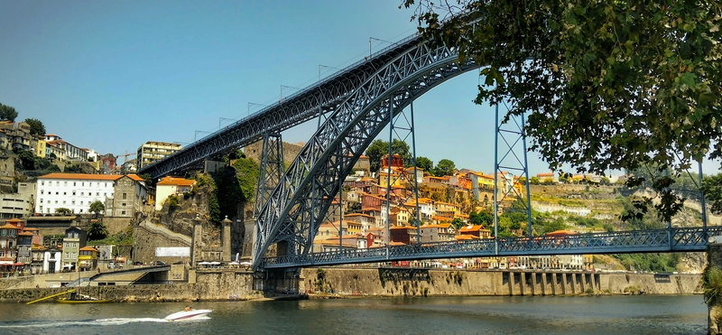 water, porto - Portugal, douro River, city, tree, mode of transportation, nature, building exterior, arch bridge, architecture, bridge - Man Made Structure