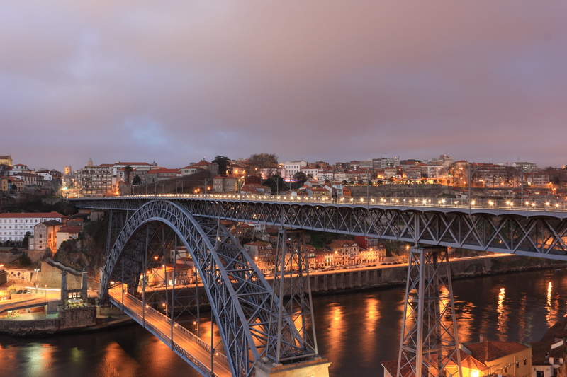 urban Skyline, night, transportation, porto, water, bridge - Man Made Structure, porto - Portugal, travel destinations, history, urban Scene, arch, connection