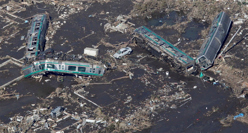 day, demolished, high angle view, nature, architecture, environment, destruction, water, Tsunami, city, nautical vessel, aerial view, air vehicle, industry