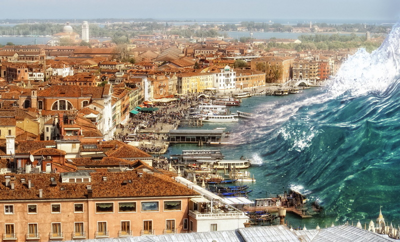 1080P, Apocalyptic, Venice, Tsunami, Sci Fi, Wave
