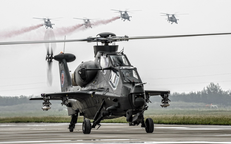 CAIC Z-10, plant, field, on the move, outdoors, attack helicopter, public transportation, nature, air vehicle, day, airplane, environment, helicopter, travel