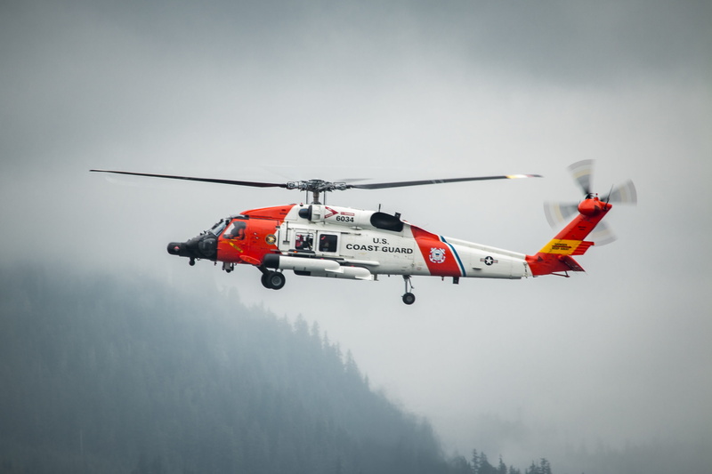 outdoors, accidents and disasters, coast guard, aerospace industry, helicopter, 5K, fly, military, rescue worker, flying, transportation, air vehicle