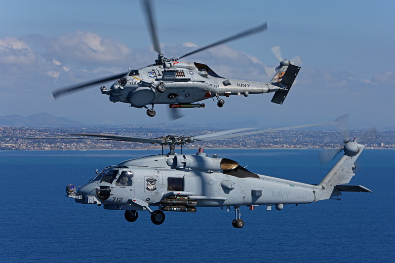 Seahawk, flight, 2K, Sikorsky MH-60R, helicopter, " Sea Hawk", pair, multipurpose