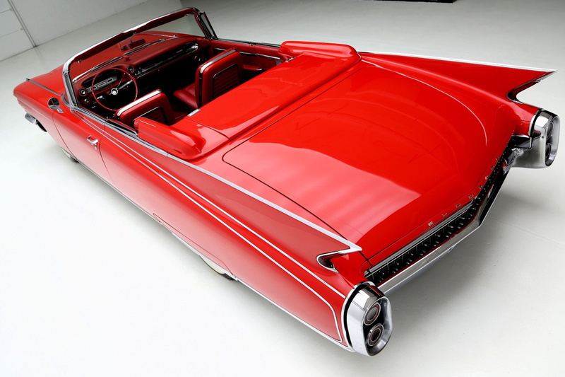 classic, eldorado, cars, biarritz, cadillac, convertible, 1080P, 1960, red
