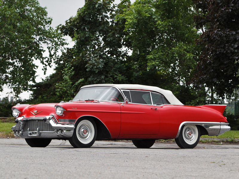 retro, convertible, eldorado, 1080P, cadillac, luxury, biarritz, 1957