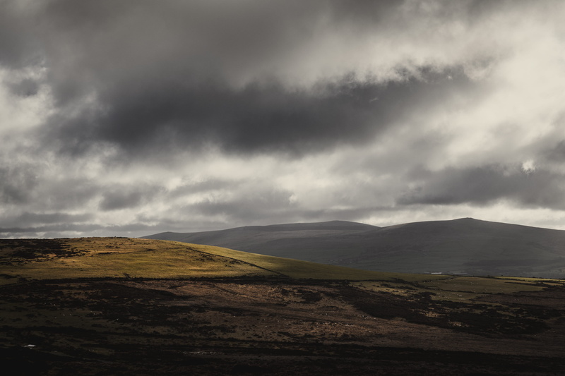storm, beauty in nature, preselis, cloud - sky, preseli hills, hiker, weather, landscape, hill, rural, tranquil scene, dark, dramatic landscape, explore