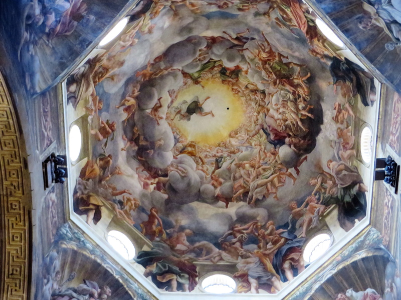 built structure, day, correggio, assumption, spirituality, representation, food and drink, indoors, parma, dome, art and craft, high angle view, religion