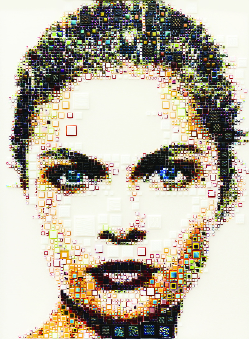 blue eyes, artwork, headshot, adult, 3D, computer network, people, white background, digital composite, mid adult, internet, portrait display, technology
