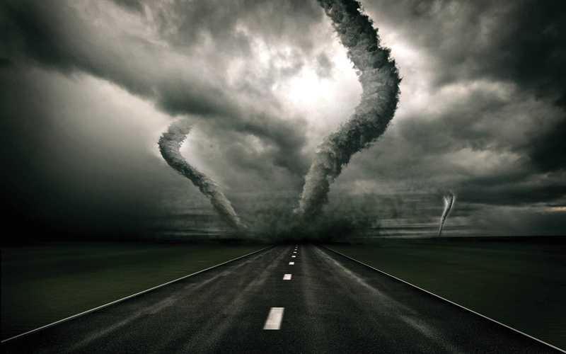 nature, twister, 2K, sky, storm, weather, clouds, rain, tornado