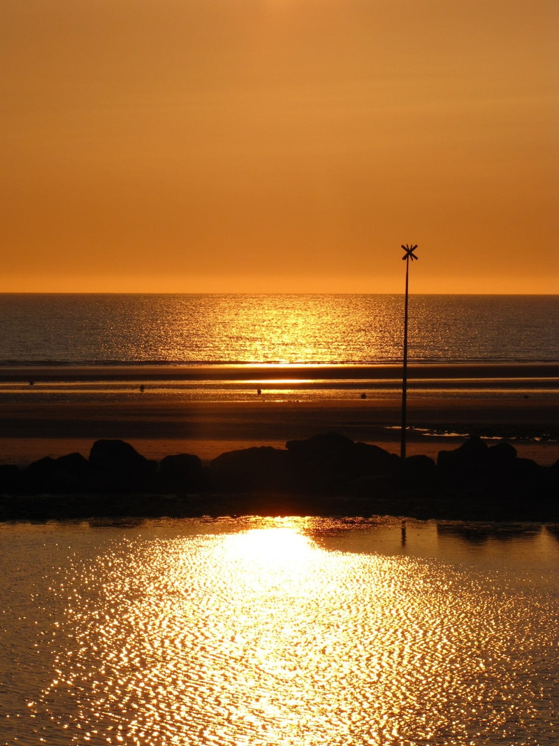 outdoors, holiday, sky, land, orange color, scenics - nature, tranquil scene, idyllic, Sunset, North, sea, north pas de calais, nature, sun, beauty in nature