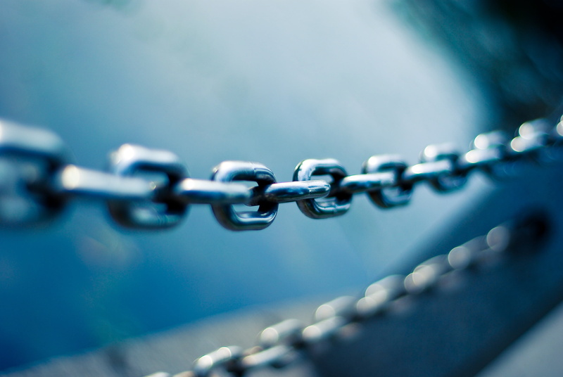 metal, protection, backgrounds, silver, close-up, no people, selective focus, fence, colored, business, strength, blue, connection, turquoise colored, alloy