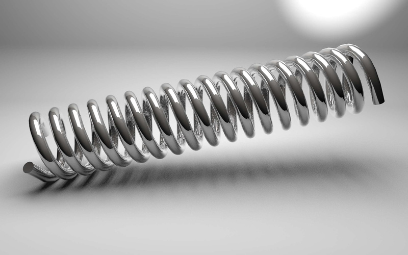 mechanics, business, close up, glazed, copy space, variation, no people, studio shot, in a row, technology, steel, coil, wire, light, gray background, equipment