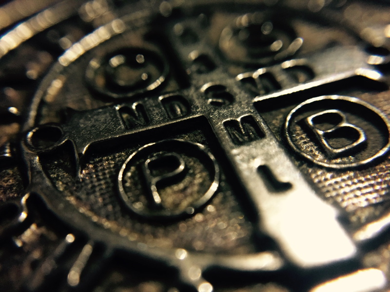 computer equipment, sacred, san benito, steel, backgrounds, close-up, religion, metal, still life, western script, black color, technology, high angle view