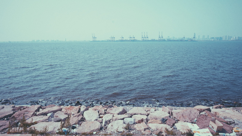 solid, day, south korea, environment, wave, tranquility, incheon, beach, land, yeongjong-daero, wharf, no people, rock, architecture, seawall, water, hardor