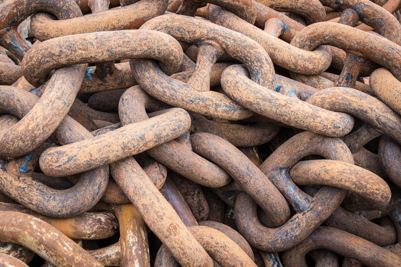 mooring, metal, pattern, outdoors, chains, close-up, steel, complexity, brown, no people, strong, backgrounds, iron - metal, day, large group of objects