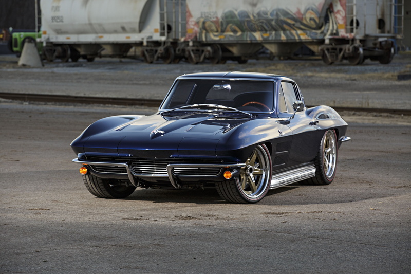 (c2), chevy, cars, 1964, corvette, modified, 5K, blue