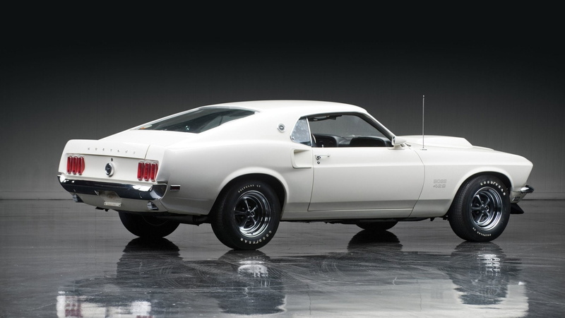 Black, Car, White Car, Ford Mustang Boss 429, Muscle Car, Fastback, 1080P, Ford