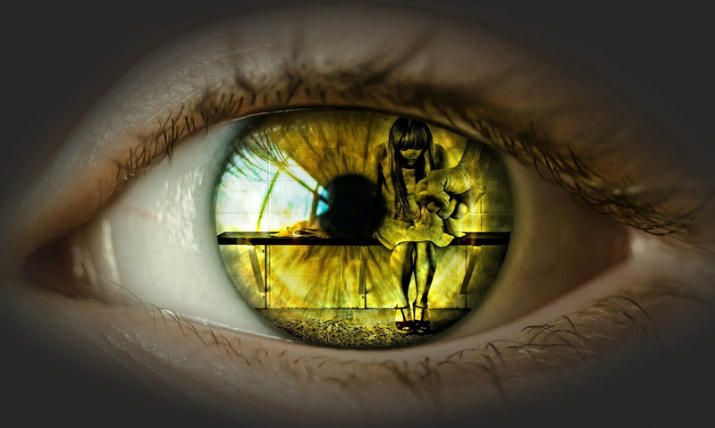 help, indoors, make up, helpless, eyeball, human, open, photo montage, act, beat, beating, painting, finger, domestic violence, eye, sensory perception