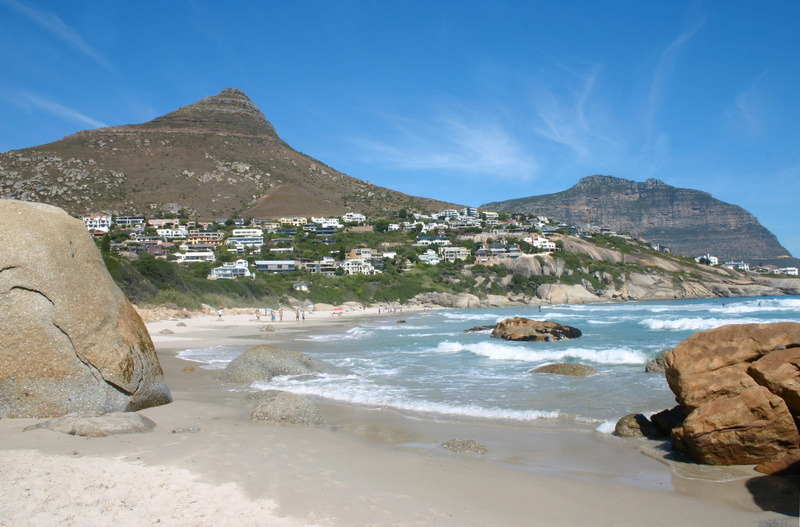 mountain, south africa, outdoors, nature, rock formation, solid, sea, water, Llandudno, sky, land, africa, 2K, scenics, city beach, beauty in nature, tranquil scene