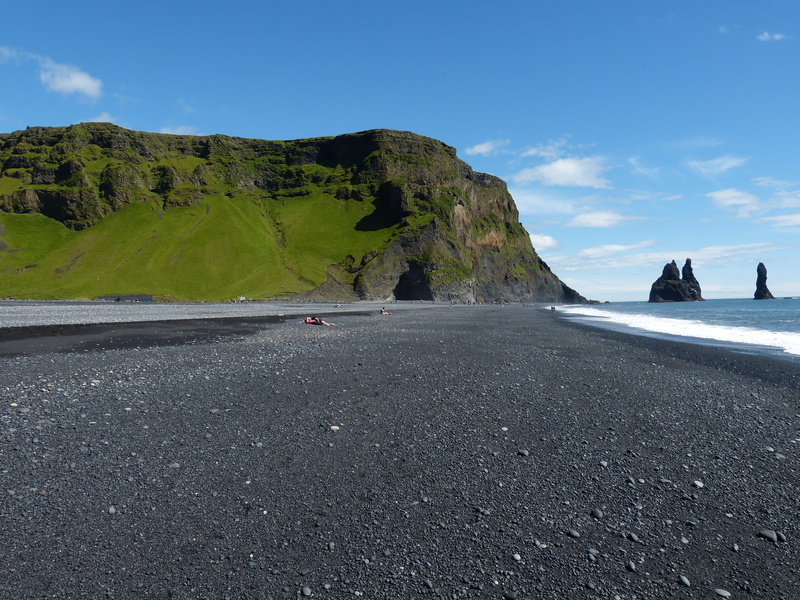 lava, rock, pillar, landscape, sky, beauty in nature, rock formation, south coast, basalt, rock formations, iceland, mountain, vik, land, 4K, beach, day