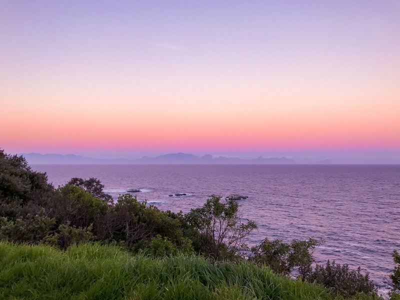 tranquility, environment, beauty in nature, horizon over water, no people, purple, water, tranquil scene, atlantic, 4K, horizon, cape point, mountain