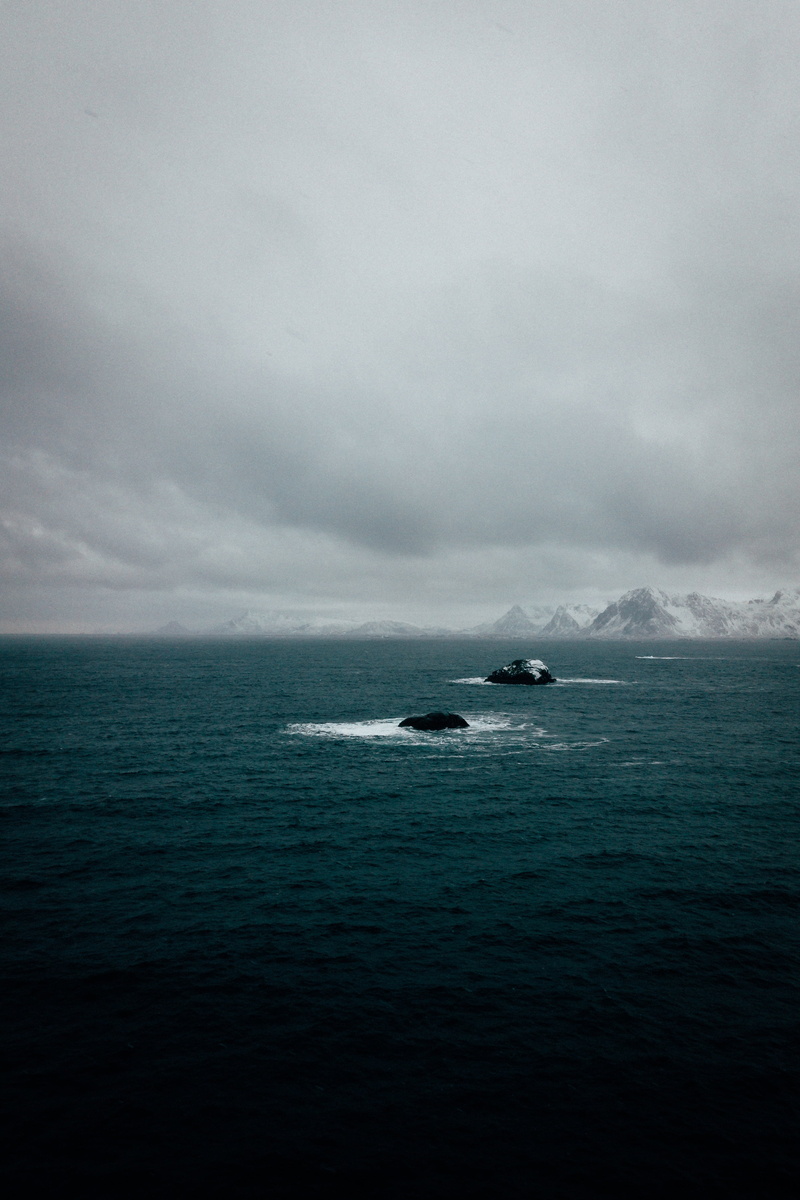 no People, atlantic Ocean, overcast, wave, motion, storm, cliff, antarctica, tranquility, water, mountain, fog, nature, landscape, environment, ocean, horizon over water