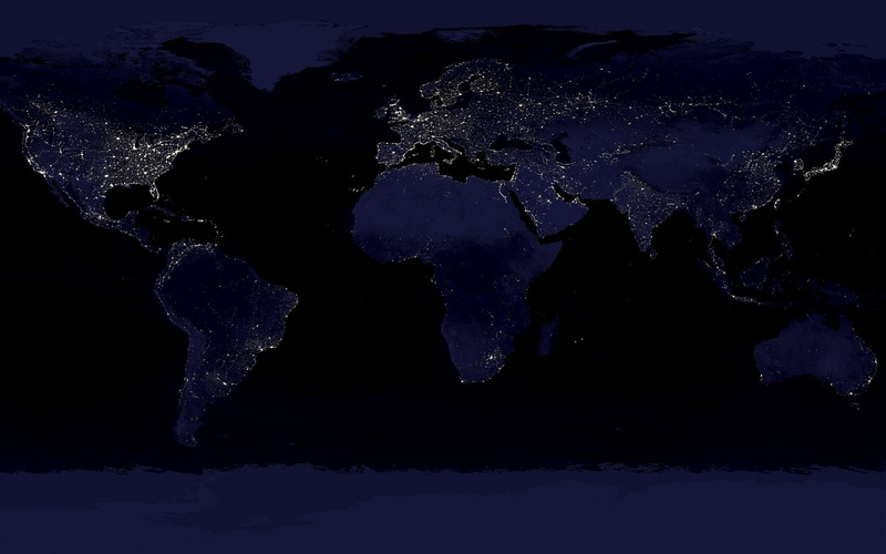 gray, black, 1080P, map, world, Earth, From Space