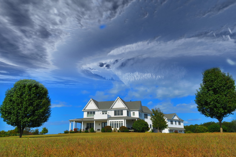 mansion, two, growth, no people, landscape, tall, garden, nature, field, grass, day, building exterior, cloud - sky, swirl, forming, architecture, building