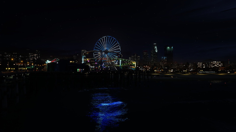 Grand Theft Auto V, Grand Theft Auto, Night, Roller Coaster, 1080P
