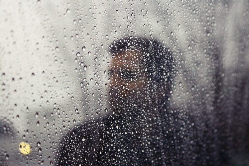 handsome, season, headshot, glass, wet, glass - material, clean, day, male, drop, Rainy, one person, droplets, portrait, built structure, panel, Day, model