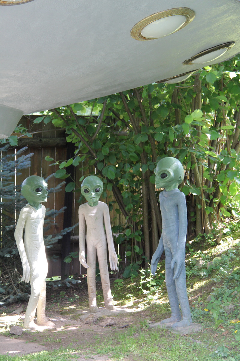 plant, aliens, ufo, art and craft, weird, foreign intelligence, human representation, flight, statues, three, day, threat, outdoors, science fiction, religion