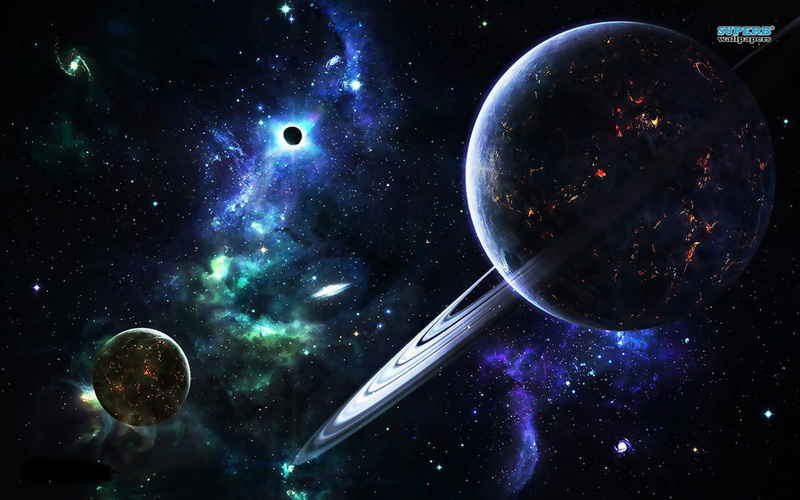planet, hd, stars, space, 2K, rings, galaxy, abstract