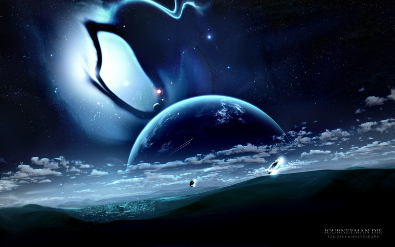planets, illustration, future, univer, space, journeyman, planet, 1080P, die, galaxy