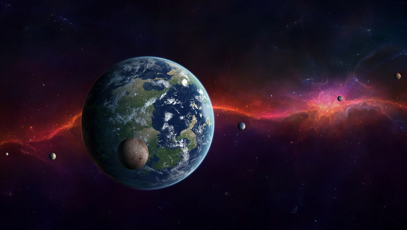 kepler 452b 4k amazing  hd for desktop, 4K, night, light - natural phenomenon, star, satellite view, planet earth, astronomy, space and astronomy, sky