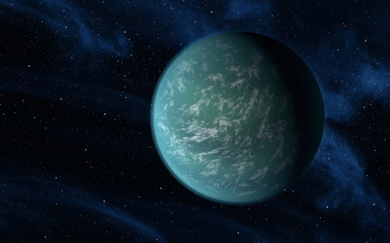 green, planet, NASA, 2K, Kepler 22-B
