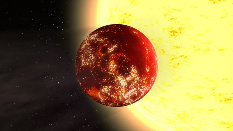 in the planetary, 1080P, stars, exoplanet, Cancer 55 A, located, super-earths, the system, sun