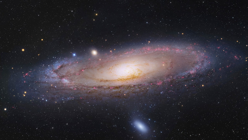 Andromeda, galaxy, 1080P, black, space, stars, Constellation Andromeda