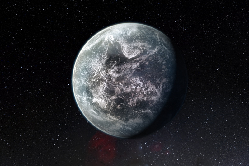 4K, stars, space, ESA, exoplanet, planet, atmosphere, continents, Milky Way, clouds, 85512 b, artwork, sea, globe